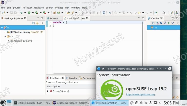 command to install Eclipse IDE on OpenSUSE Leap or Tumblweed