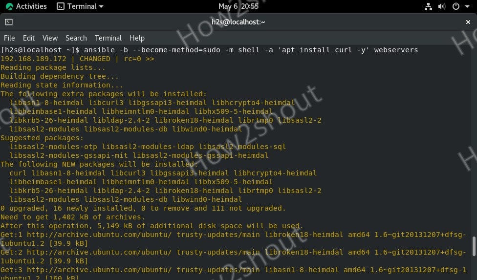 commands to Install Ansible on Rocky Linux Almalinux