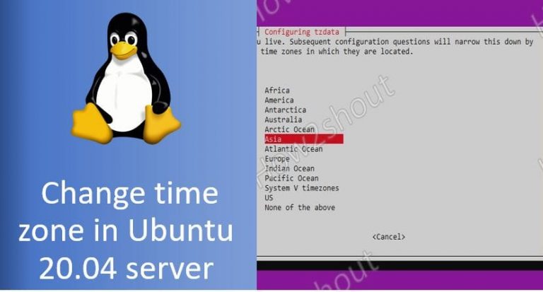 Command to change timezone in Ubuntu 20.04 server min