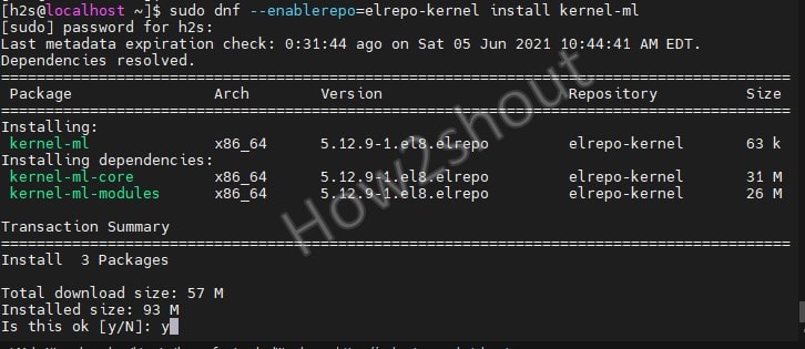 Commandto upgrade AlmaLinux or Rocky Kernel