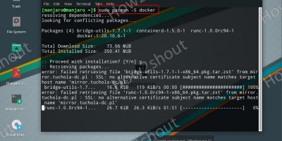 Docker install on Manjaro Linux