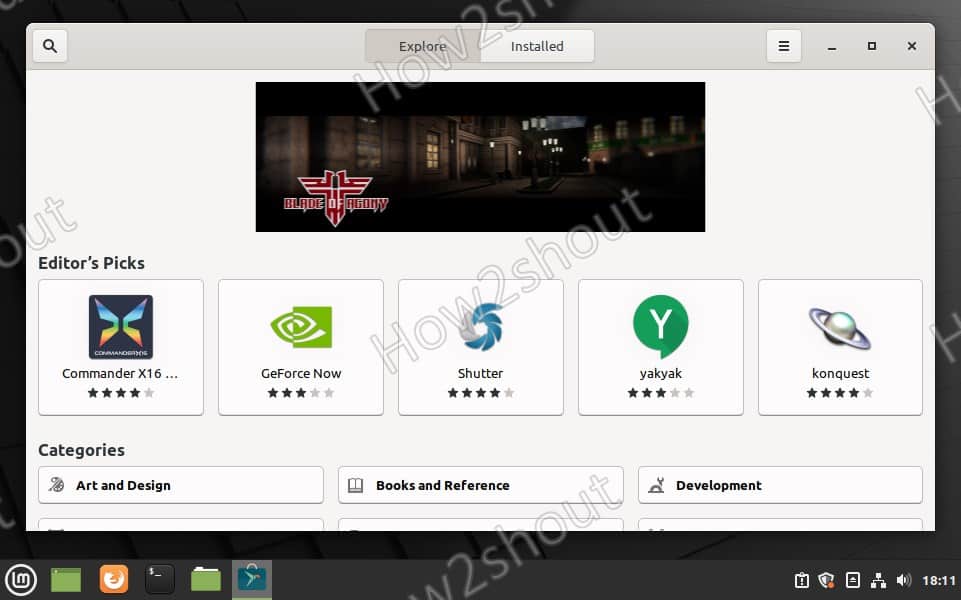 Install Snap store on Linux Mint 20