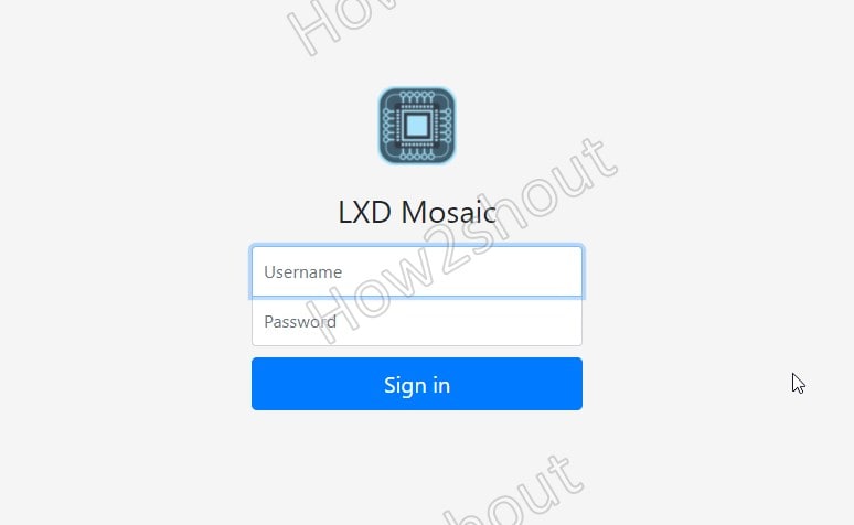 Login LXD Mosiac