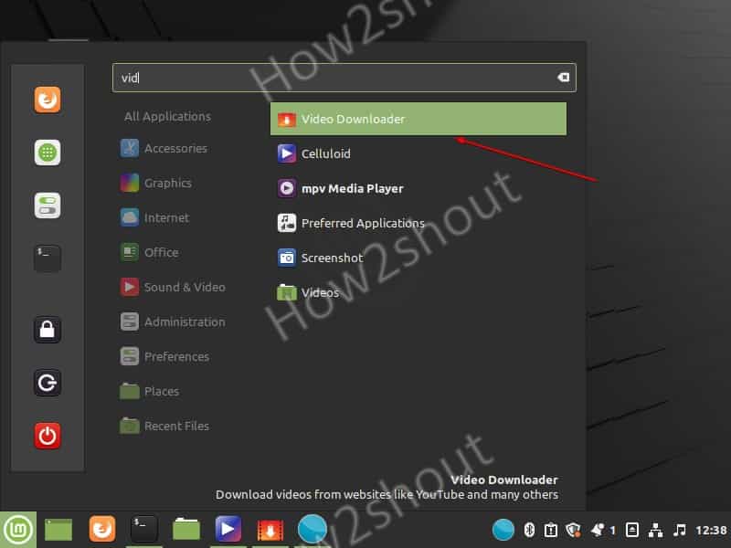 Start Video Downloader on Linux Mint 20.1