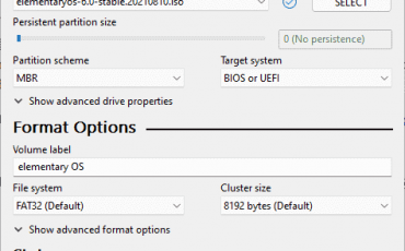 Create Elementary OS 6 bootable USB using Rufus