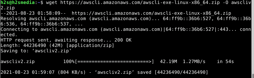 Download AWS CLI installation script