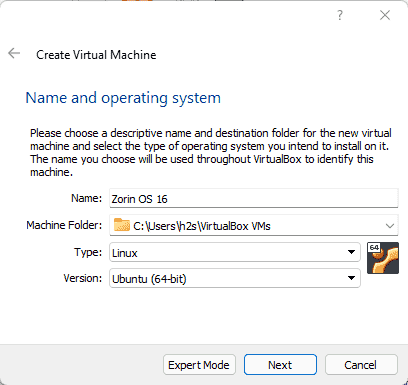 Name Zorin virtual operating system