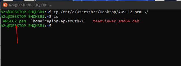 Use WSl to connect AWS ec2 Instance over SSH