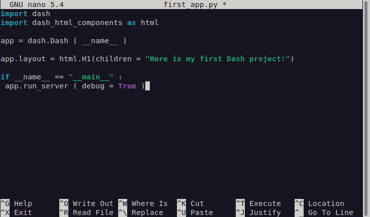 Create first Dash Plotly App on Debian 11