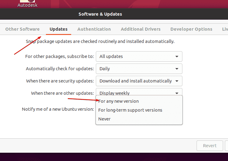 GUI to Upgrade Ubuntu 20.04 LTS to 21.04