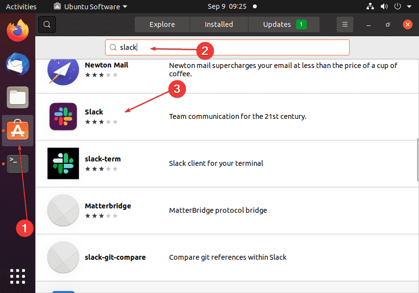 Slack install using GUI