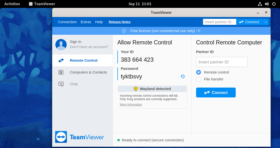 TeamViewer sur Fedora 34