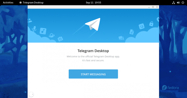 install Telegram app on Fedora Linux