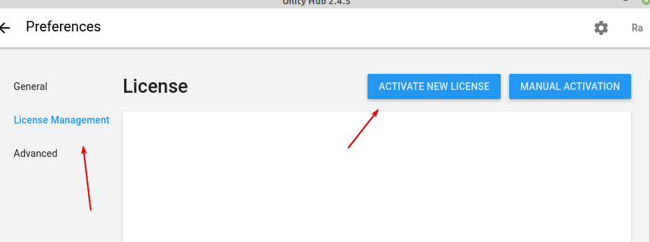 Acitvate New Unity Editor License