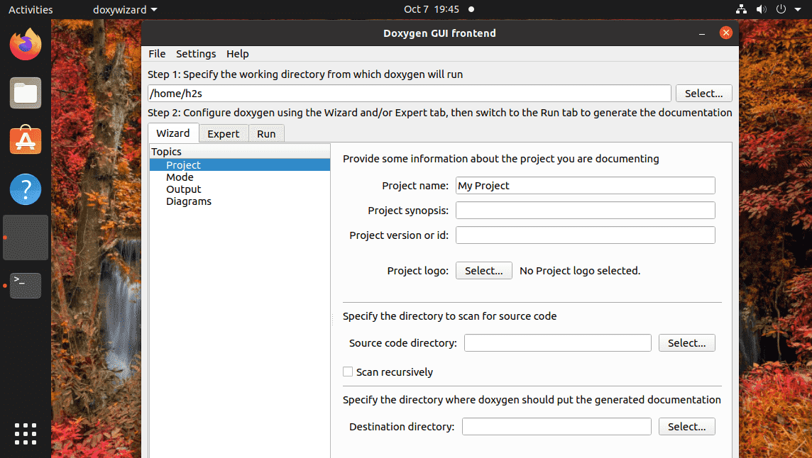Doxygen GUI on Ubuntu