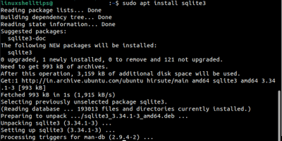 Install SQLITE3 on Ubuntu 20.04 min