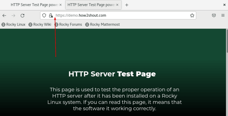 Mod_SSL HTTPS on Apache web server Rocky Linux