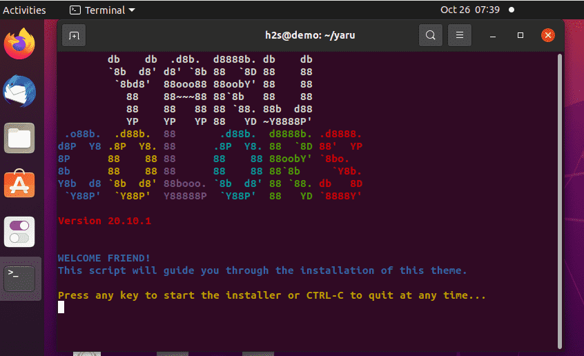 Yaru colors install on Ubuntu