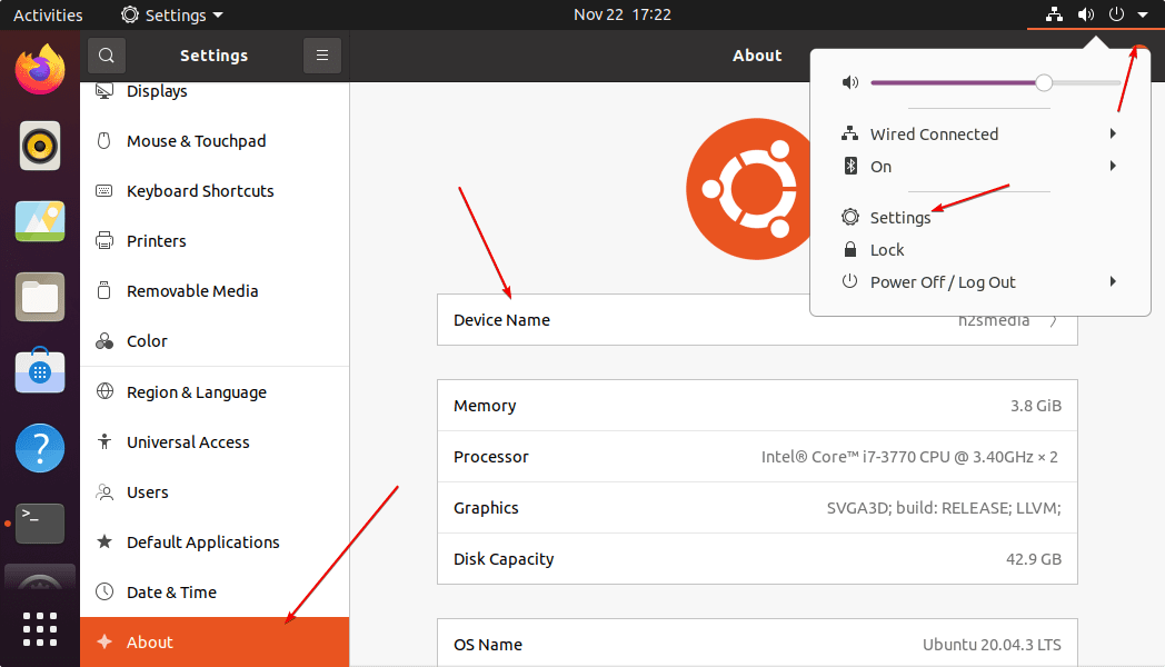 GUI to change ubuntu hostname