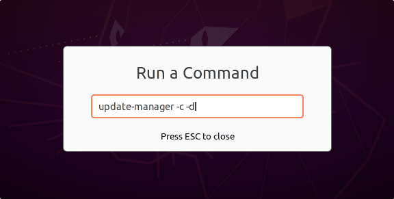 GUI to run Ubuntu 20.04 LTS upgrade command