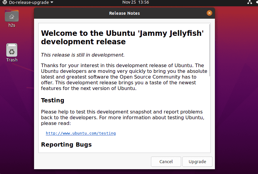 Ubuntu Jammy Jelly fish development release