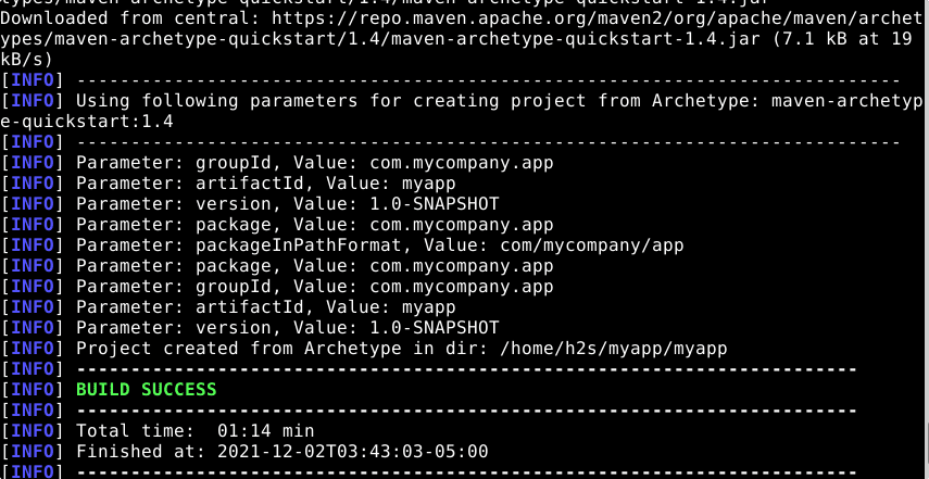 Create Apache Maven demo project debian 11