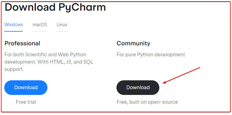 Download PyCharm Linux edition