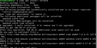 Install Telnet on Debian 11 Bullseye