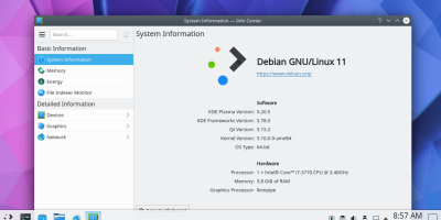 KDE Plasma dekstop installation Debian 11