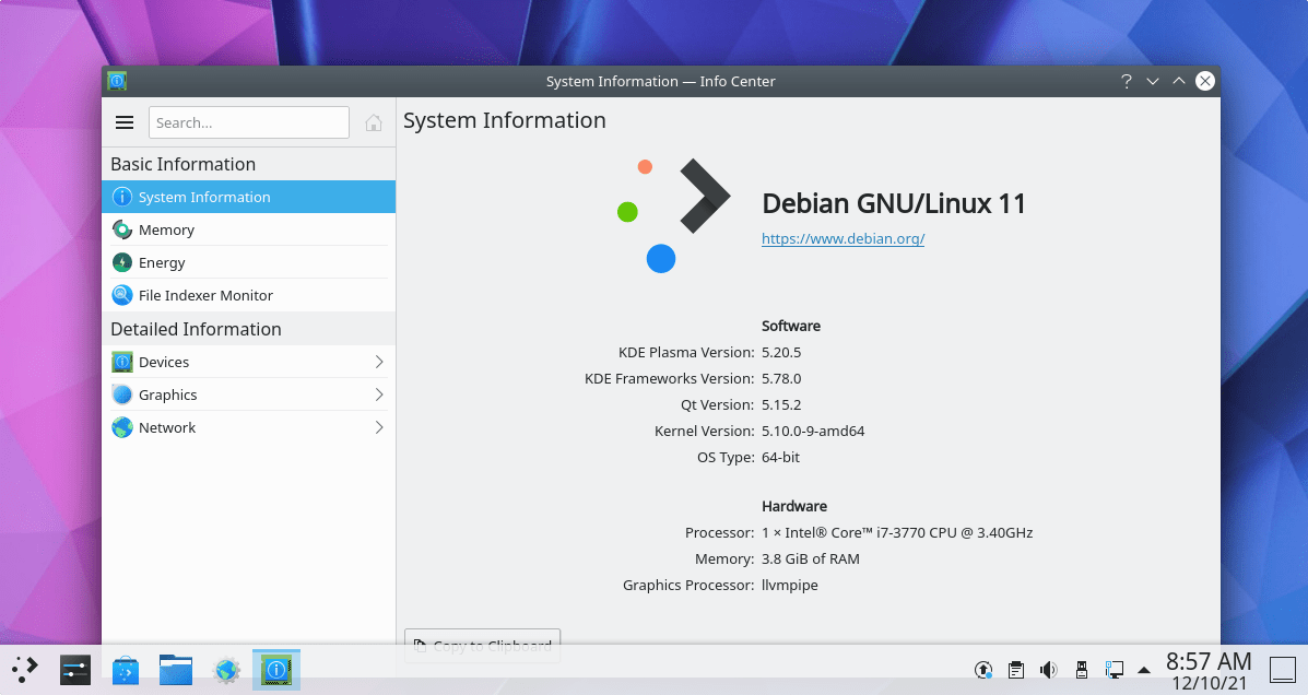 KDE Plasma dekstop installation Debian 11