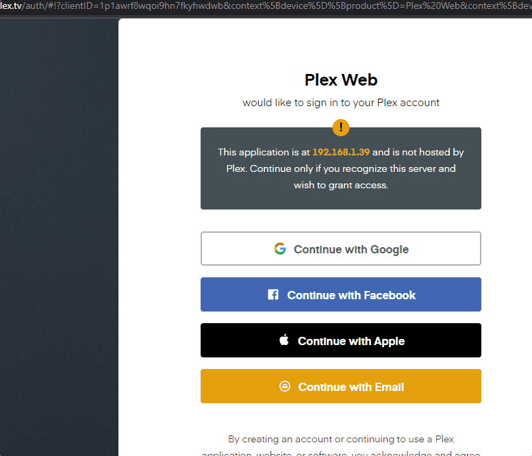 Register your Plex Server