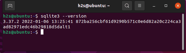 Check Sqlite version on ubuntu