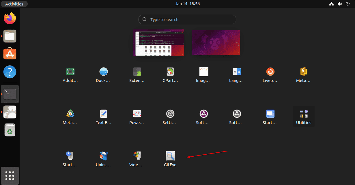 Create GitEye Ubuntu Desktop Linux shortcut