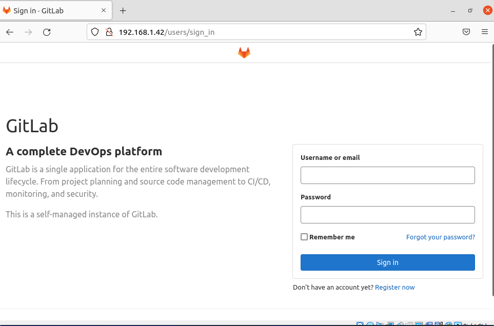 GitLab registration