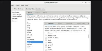 Install FirewallD GUI using command on Rocky Linux 8