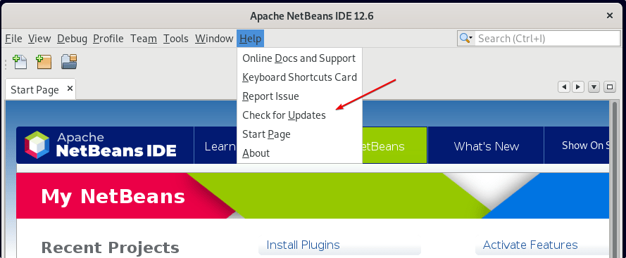 how to update netbeans on Linux