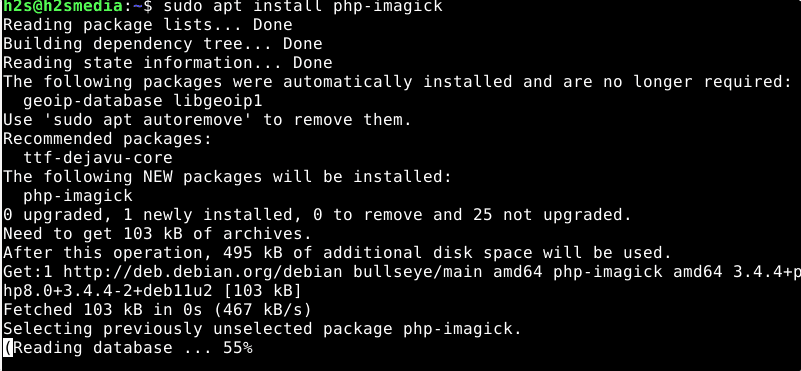 php imagick extension install debian 11