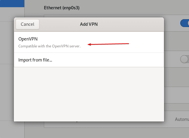 Connect OpenVPN server using GUI client