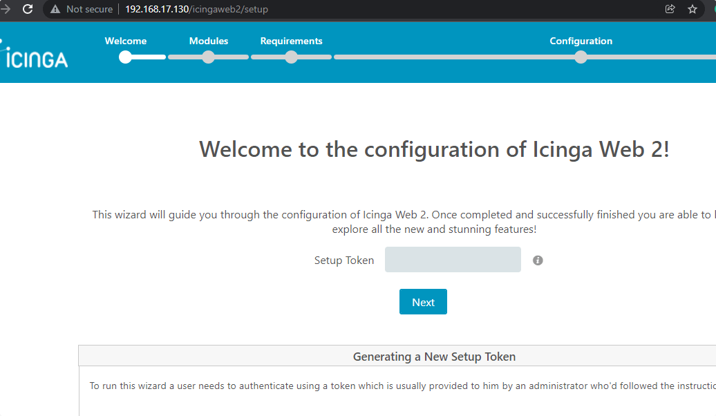 Icinga Web 2 Token Ubuntu 20.04