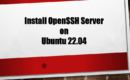 Install OpenSSH server on Ubuntu 22.04 Jammy Linux