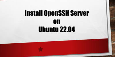 Install OpenSSH server on Ubuntu 22.04 Jammy Linux