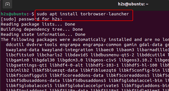 Install Tor Browser in Ubuntu 22.04