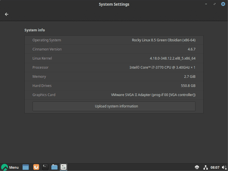 Linux Mint Cinnamon on Rocky Linux 8.5