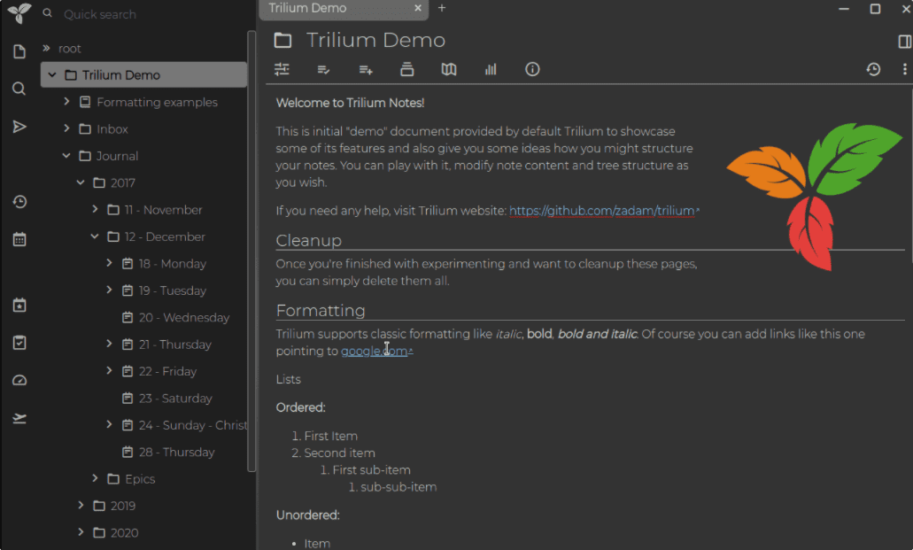 Trilium Notes Linux Apps