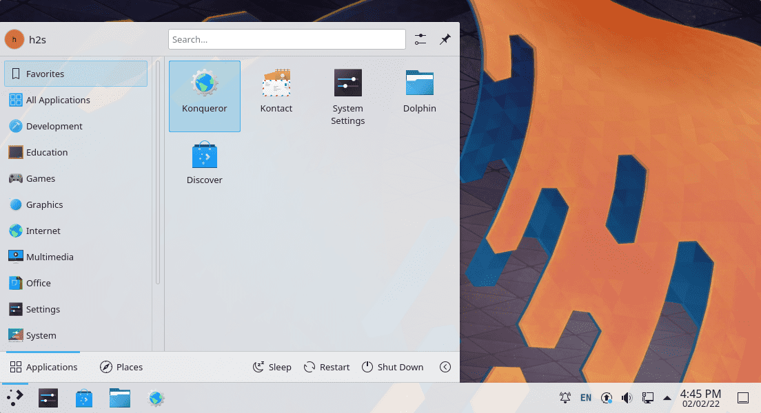 Ubuntu 22.04 with KDE Desktop GUI