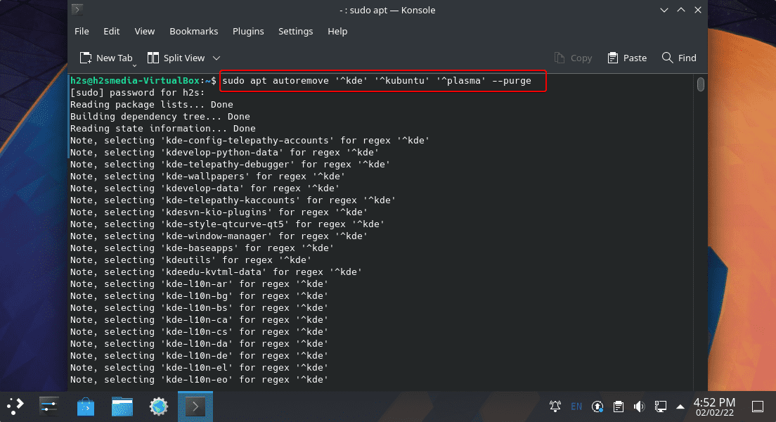 Uninstall or remove KDE Plasma from Ubuntu