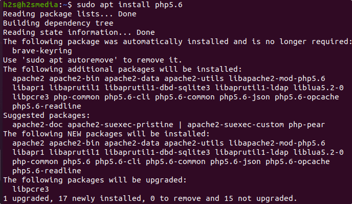 Install PHP 5.6 Ubuntu 20.04