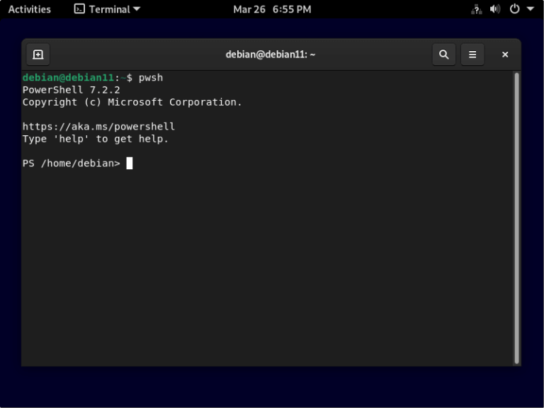Install PowerShell on Debian 11 Bullseye Linux