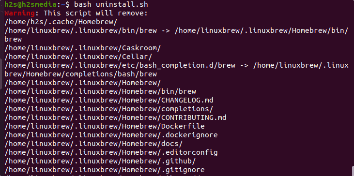 Linux Brew Uninstallation Ubuntu 22.04
