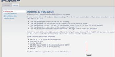 Start phpBB installation on Linux Ubuntu
